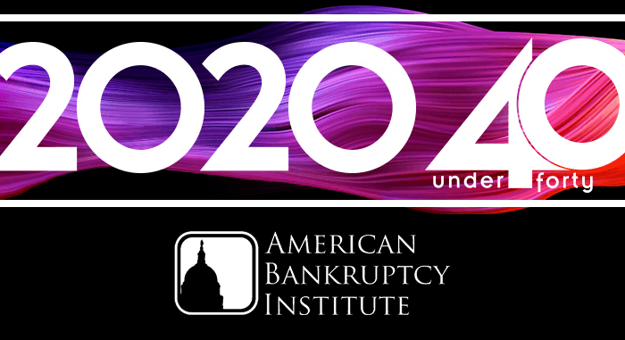 American Bankruptcy Institute Top 40 Under 40 Banner