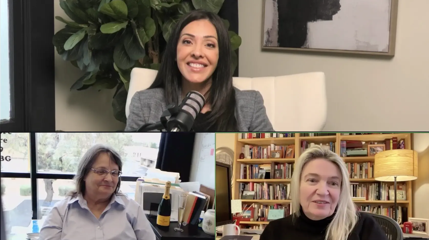 Cristina Perez Hesano interviews trial attorneys Frances Lynch and Ronda Kelso during Verdicts and Vogue Episode 7 via video call.