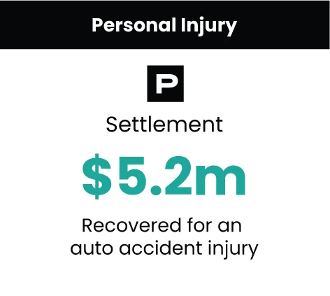 Personal Injury Case Result 5.2m auto accident Personal Injury Case Result 5.2m auto accident