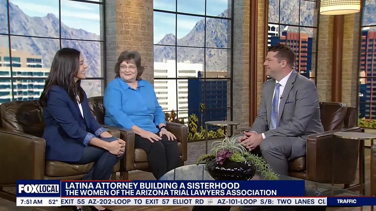 Cristina Perez Hesano discusses women trial attorneys and leadership on FOX 10 News in Arizona