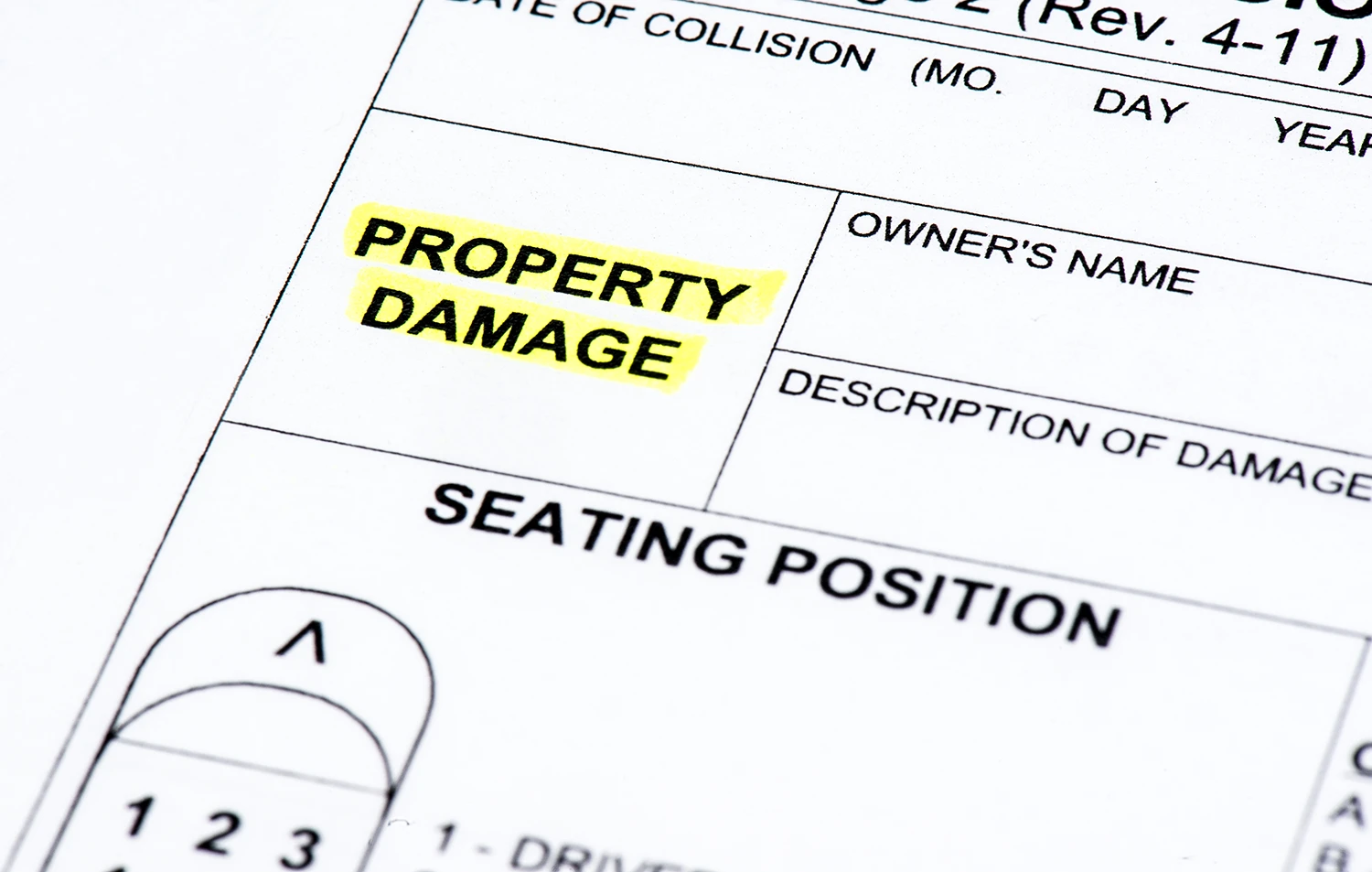 Incorrect information highlighted on an Arizona police car accident report after a traffic collision.