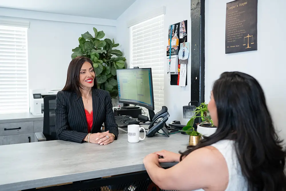 Perez Law Group attorney meeting with a client during a legal consultation